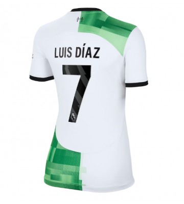 Liverpool Luis Diaz #7 Replika Udebanetrøje Dame 2023-24 Kortærmet